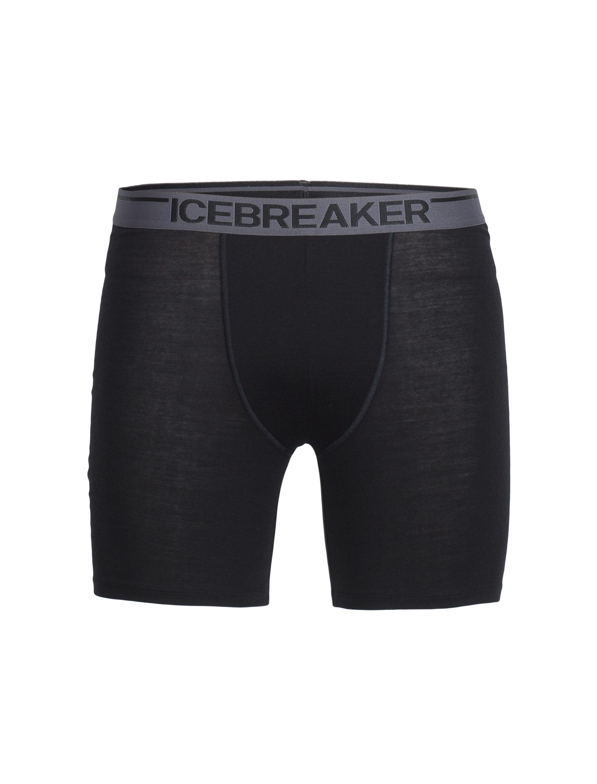 Icebreaker Icebreaker Mens Anatomica Long Boxers Black-Monsoon 103055 Platou Sport 1