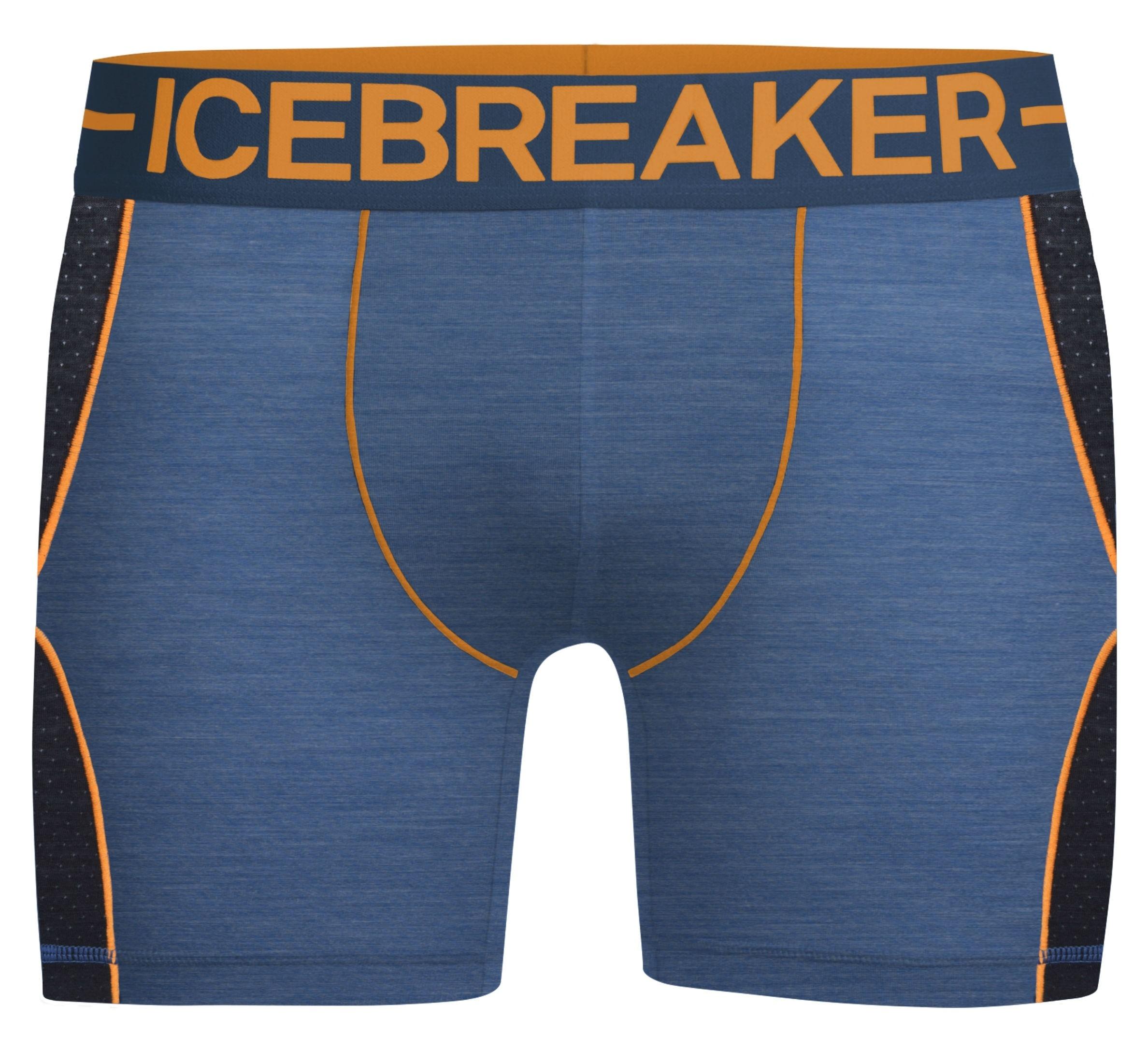 Icebreaker Icebreaker Mens Anatomica Zone Long Boxers Sea Blue Hthr-Ko 104114 Platou Sport 1