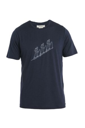 Icebreaker Mens Mer 150 Tech Lite Ii Ss Tee Natural Sk Midnight Navy