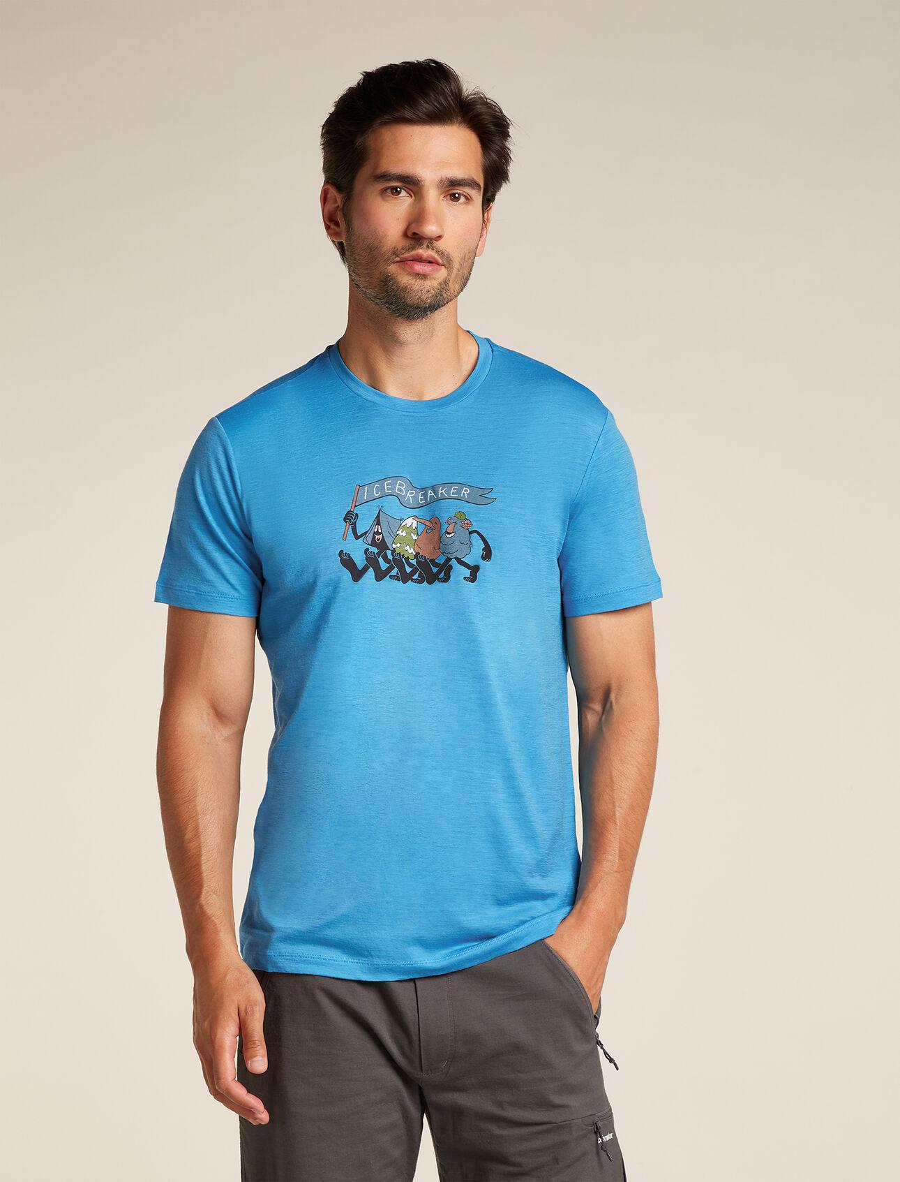 Icebreaker Icebreaker Mens Mer 150 Tech Lite Ss Tee Hike Together Arctic 0A576C Platou Sport 1
