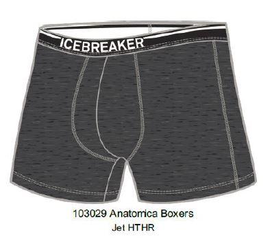 Icebreaker Icebreaker Mens Merino 150 Anatomica Boxers Jet Hthr-011 103029 Platou Sport 1
