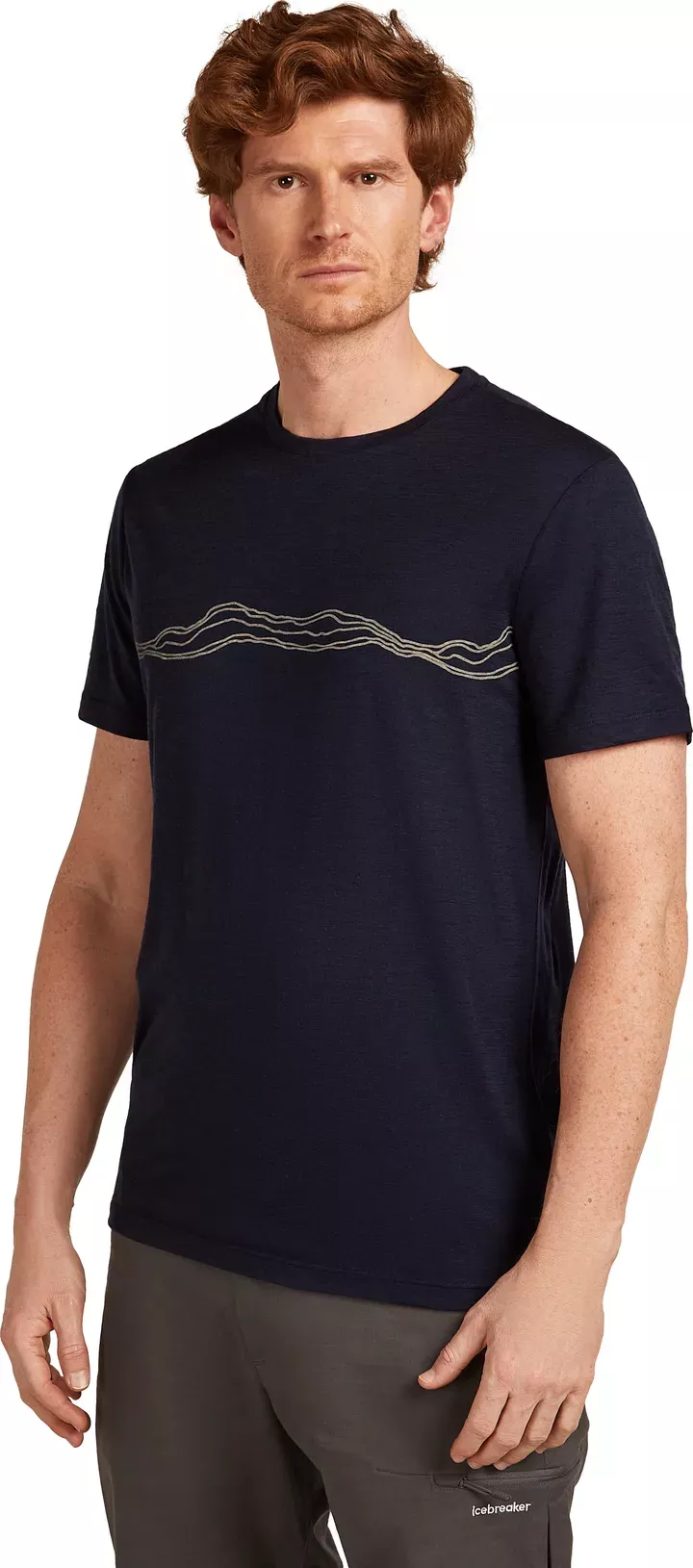 Icebreaker Icebreaker Mens Merino 150 Tech Lite III SS Tee Mountain Pulse Midnight Navy 0A57BY Platou Sport 1
