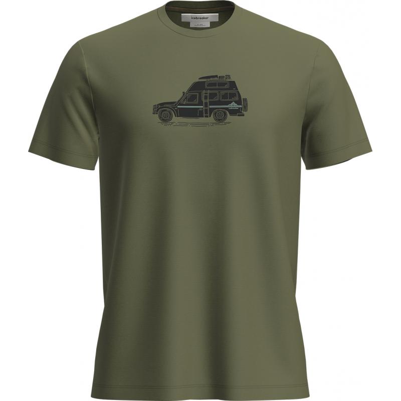 Icebreaker Icebreaker Mens Merino 150 Tech Lite Short Sleeve Tee Cosy Camper Sphagnum 0A576E Platou Sport 1