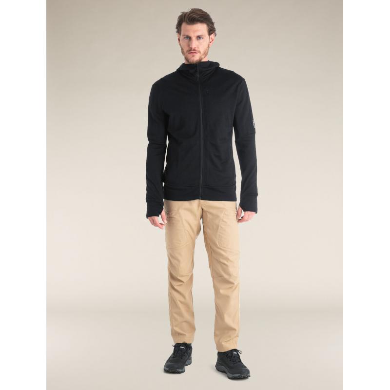 Icebreaker Icebreaker Mens Merino 260 Quantum IV LS Zip Hoodie Black BA56W2 Platou Sport 1