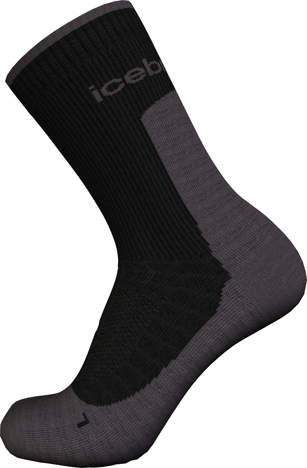 Icebreaker Icebreaker Mens Merino Hike+ Light Crew Black-Obsidian 0A578O Platou Sport 1