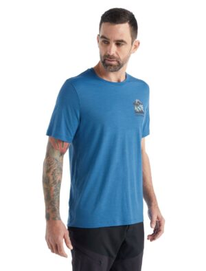 Icebreaker Mens Tech Lite Ii Ss Tee South Alp Azul