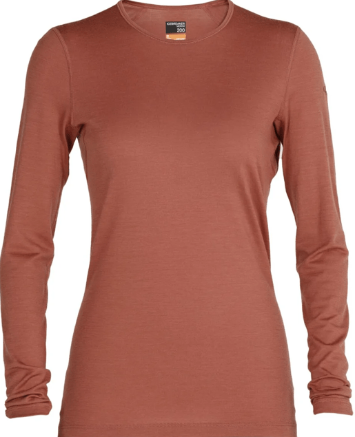 Icebreaker Icebreaker Womens 200 Oasis Ls Crew Clay Clay Platou Sport 1