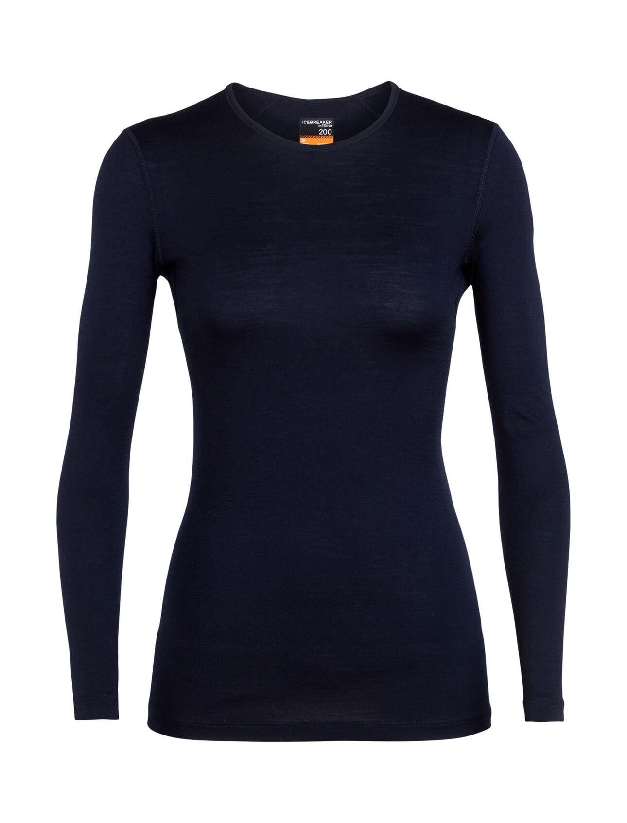 Icebreaker Icebreaker Womens 200 Oasis Ls Crewe Midnight Navy 104375 Platou Sport 1