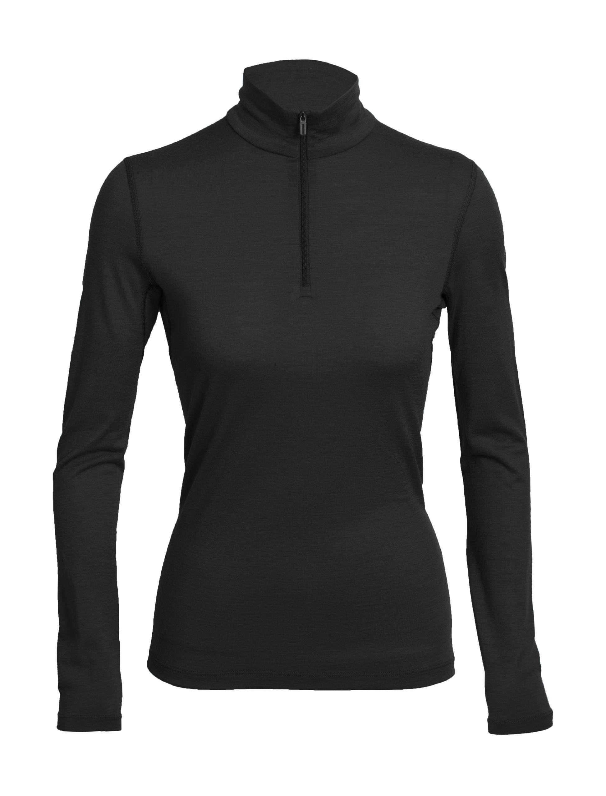 Icebreaker Icebreaker Womens 200 Oasis Ls Half Zip Black 104380 Platou Sport 1