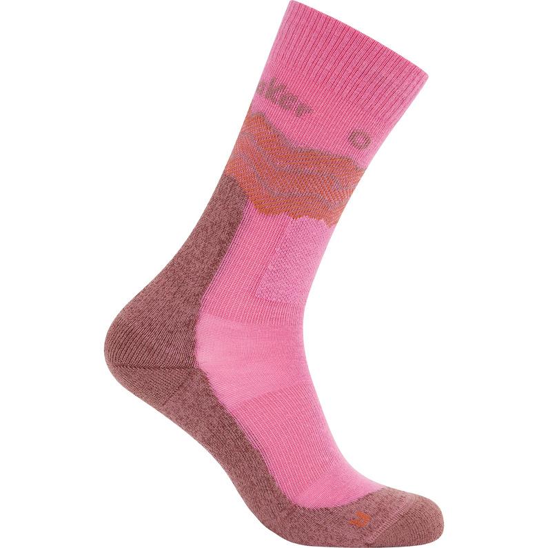 Icebreaker Icebreaker Womens Mer Hike+ Medium Crew Across The Peaks Pop-Carob-Dusty 0A578Y Platou Sport 1