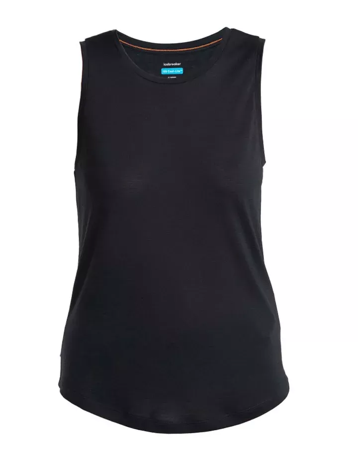 Icebreaker Icebreaker Womens Merino 125 Cool-Lite Sphere III Tank Black 0A56ZQ Platou Sport 1