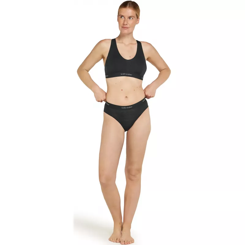 Icebreaker Icebreaker Womens Merino 125 Cool-Lite Sprite Hipster Black 0A5725 Platou Sport 1