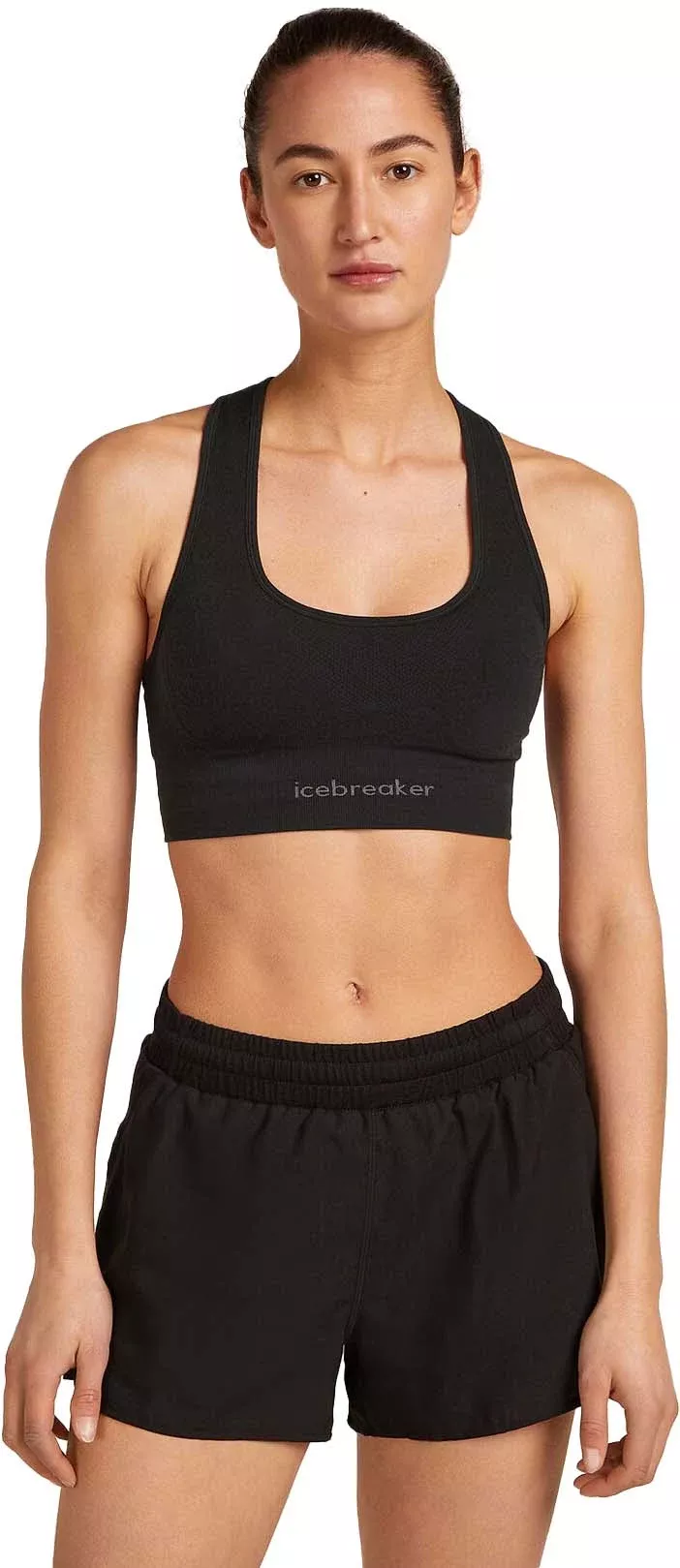 Icebreaker Icebreaker Womens Merino Blend 260 Zoneknit™ Seamless Bra Black 0A56XN Platou Sport 1