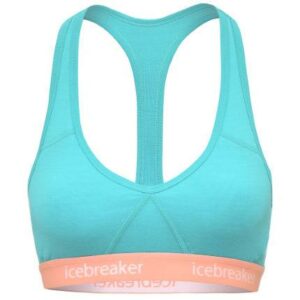 Icebreaker Womens Sprite Racerback Bra Lagoon/Sorbet