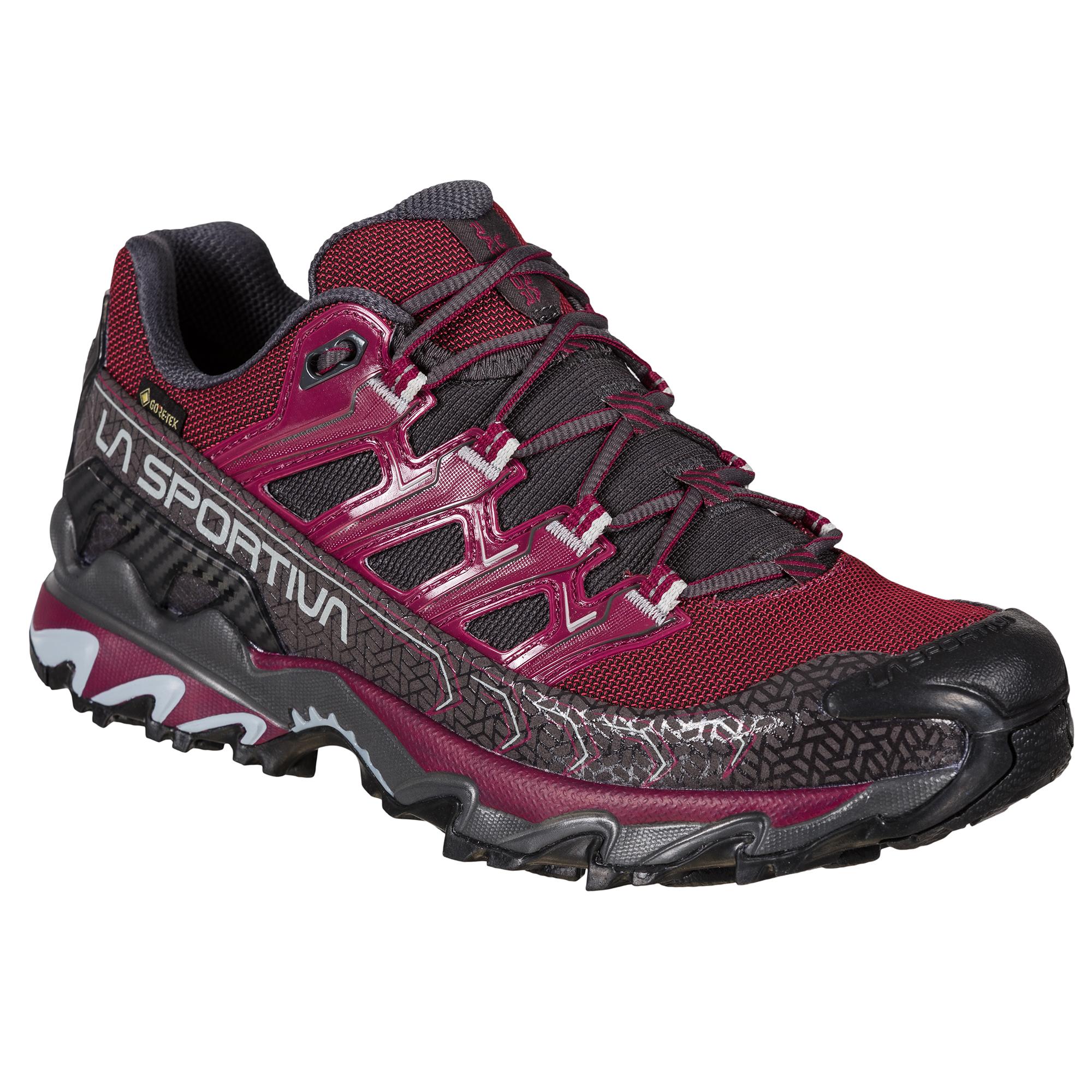 La Sportiva La Sportiva Ultra Raptor II GTX Wide Womens Hikingsko Red Plum-Carbon ZFHS150 Platou Sport 1