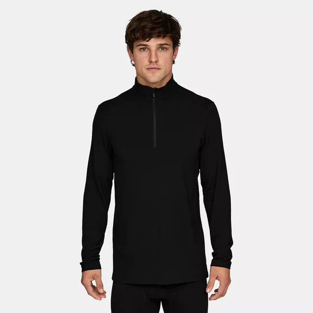 LeBent LeBent Mens Midweight 1-4 Zip Black BT3213-001-XL Platou Sport 1