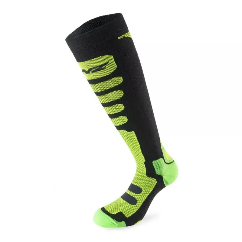 Lenz Lenz Free Tour 1.0 Compression Sock Black-Lime L-126 Platou Sport 1