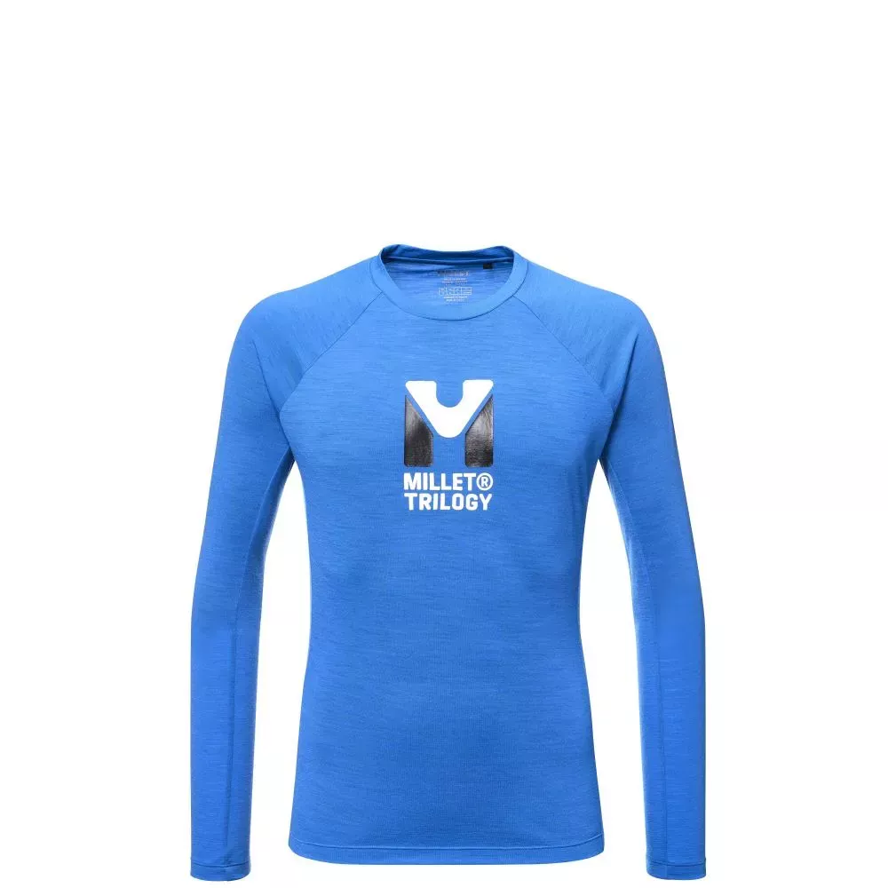 MILLET Millet Trilogy Wool TS LS Mens Icon Blue MIV9946 Platou Sport 1