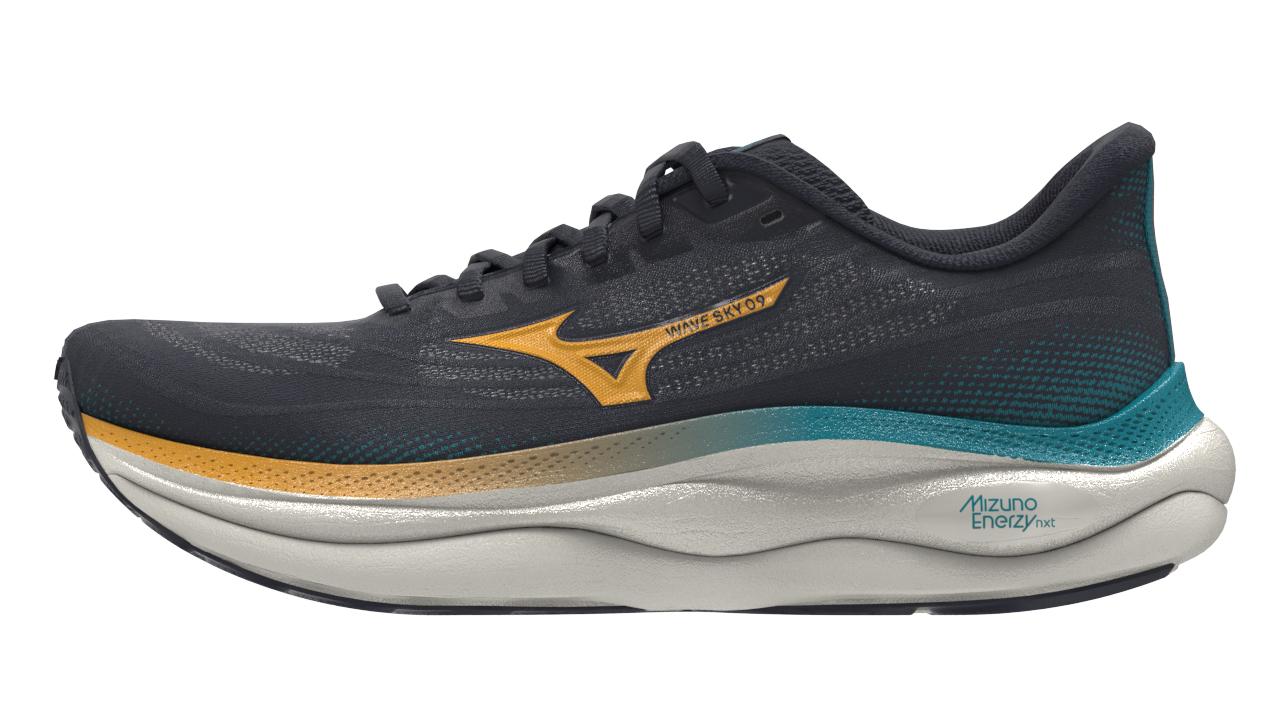 Mizuno Mizuno Wave Sky 9 Mens Baritone Blue-Citrus-Capri Breeze J1GC2502 Platou Sport 1
