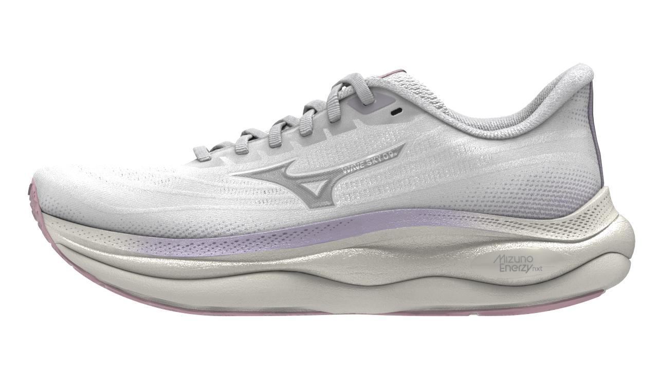 Mizuno Mizuno Wave Sky 9 Womens White-Silver-Orchid Petal J1GD2502 Platou Sport 1