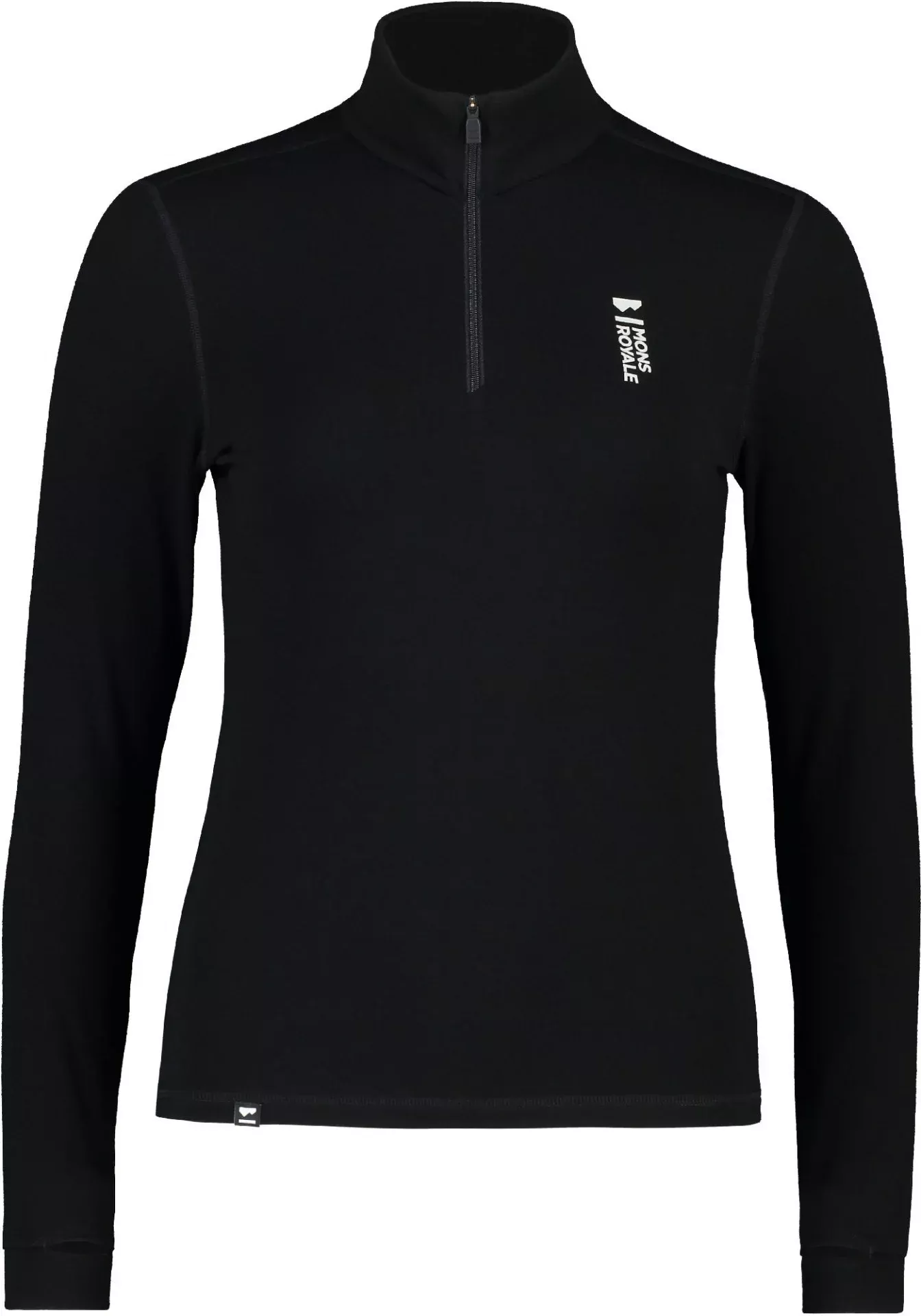Mons Royale Mons Royale Cascade Merino Flex 200 1-4 Zip Womens Black 100504-001 Platou Sport 1
