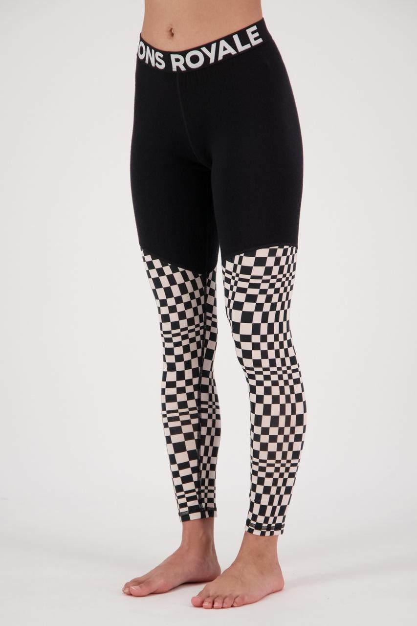 Mons Royale Mons Royale Cascade Merino Flex 200 Legging Checkers Womens 100505-2169-650 Platou Sport 1