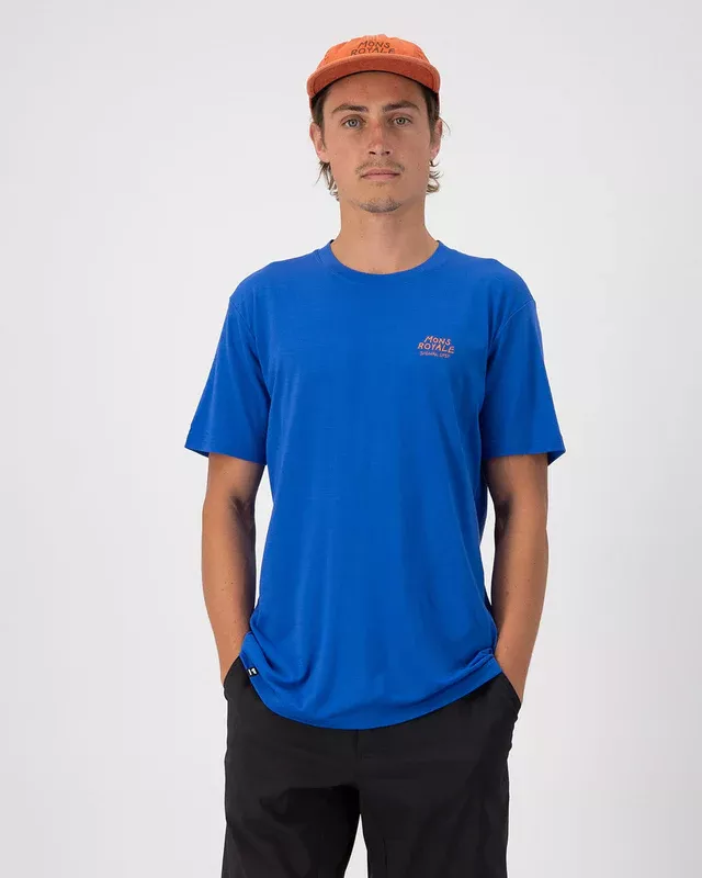 Mons Royale Mons Royale Icon T-Shirt Mens Cobalt 100275-1242-788 Platou Sport 1