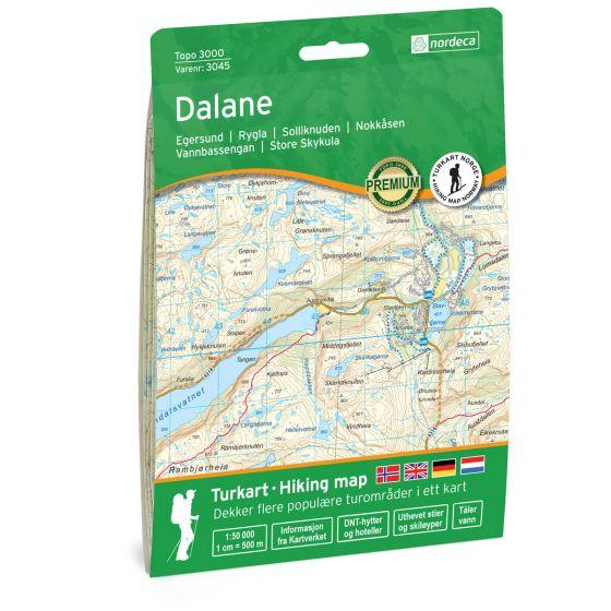 Nordeca Topo 3000 Turkart Dalane 1:50 000 3045 Platou Sport 1