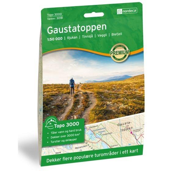 Nordeca Topo 3000 Turkart Gaustatoppen 1:50 000 3018 Platou Sport 2
