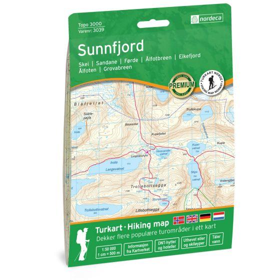 Nordeca Topo 3000 Turkart Sunnfjord 1:50 000 3039 Platou Sport 1