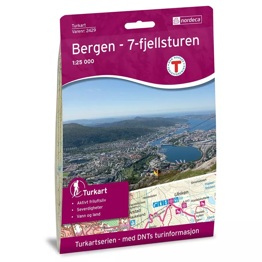 Nordeca Turkart Bergen 7-Fjellsturen 1:25 000 2429 Platou Sport 1