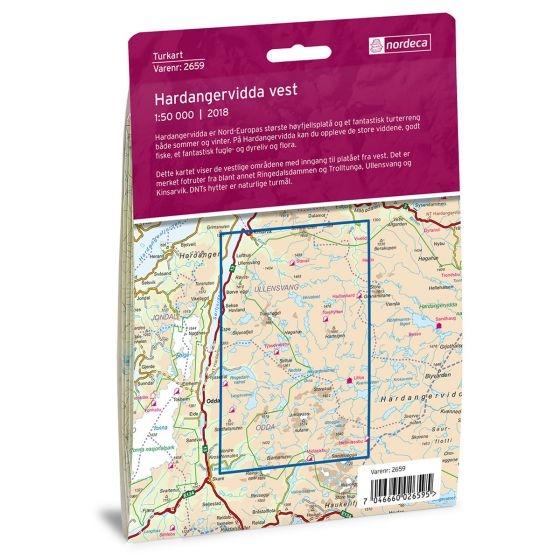 Nordeca Turkart Hardangervidda Vest 1:50 000 2659 Platou Sport 3