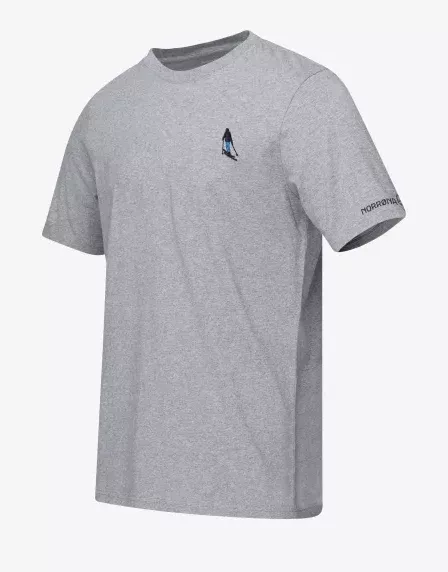 Norrøna Norrøna -29 cotton activity embroidery T-shirt Ms Grey Melange 3411-23 Platou Sport 1