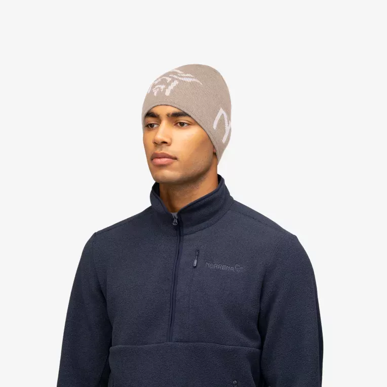 Norrøna Norrøna -29 mid merinoUll logo Beanie Pure Cashmere 5215-23 Platou Sport 5