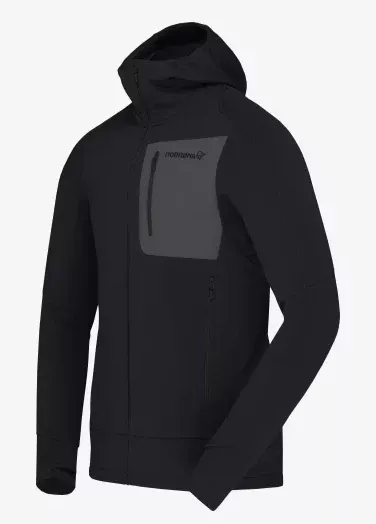 Norrøna Norrøna falketind Power Grid Zip Hood Ms Caviar Black 1810-23 Platou Sport 1