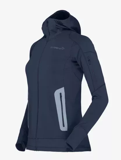 Norrøna Norrøna falketind Power Grid Zip Hood Ws Indigo Night 1811-23 Platou Sport 1