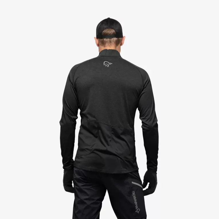 Norrøna Norrøna fjørå equaliser Zip Neck Ms Caviar Black 2214-21 Platou Sport 3