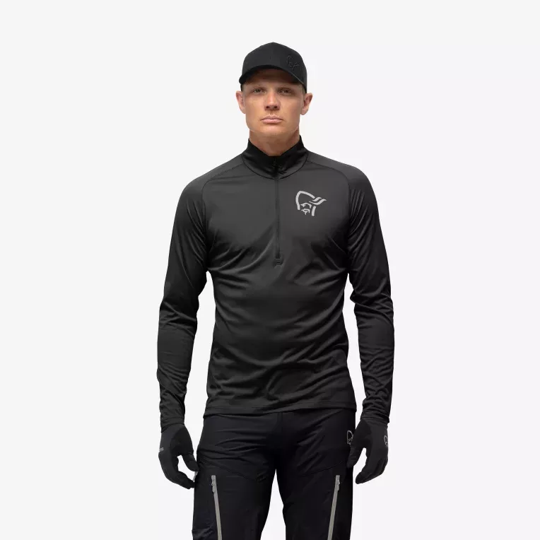 Norrøna Norrøna fjørå equaliser Zip Neck Ms Caviar Black 2214-21 Platou Sport 4