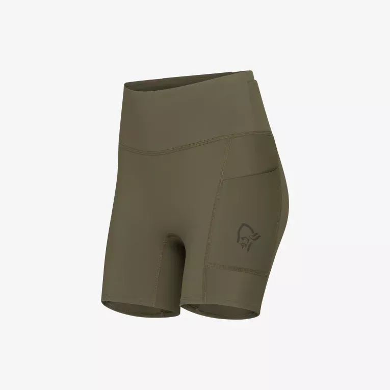 Norrøna Norrøna senja equaliser stretch 6" Tights Ws Olive Night-Caviar Black 5825-23 Platou Sport 1