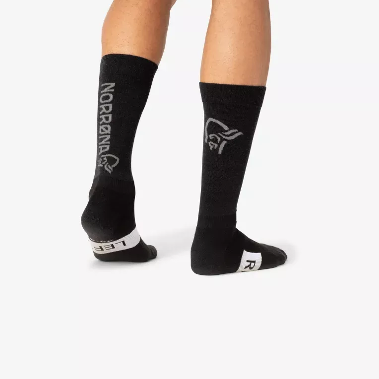 Norrøna Norrøna senja light merinoUll long Socks Caviar Black 5802-23 Platou Sport 4