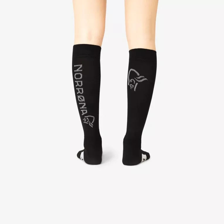 Norrøna Norrøna senja light merinoUll long Socks Caviar Black 5802-23 Platou Sport 9