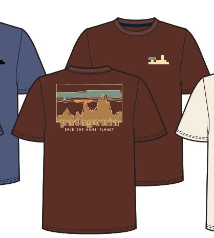 Patagonia Patagonia Mens 73 Skyline Organic T-Shirt Dried Vanilla P37534 Platou Sport 1