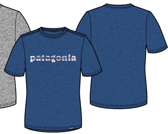 Patagonia Patagonia Mens Cap Cool Daily Graphic Shirt 73 Text Logo: Clement Blue X-Dye P45235 Platou Sport 1