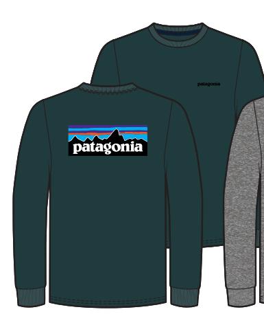 Patagonia Patagonia Mens L-S P-6 Logo Responsibili-Tee Cascade Green P38518 Platou Sport 1