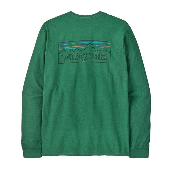 Patagonia Patagonia Mens L-S P-6 Logo Responsibili-Tee P-6 Outline: Heartleaf Green P38518 Platou Sport 1