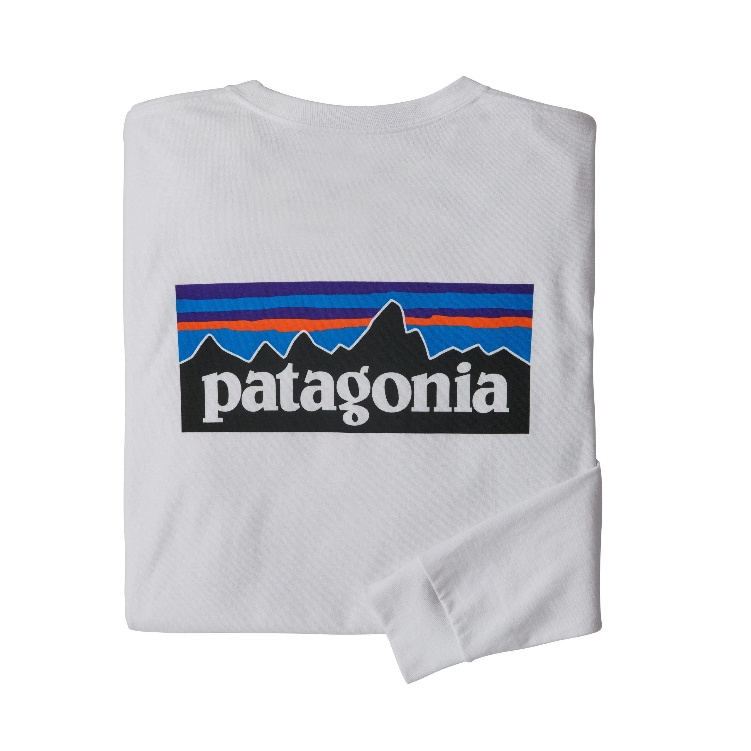 Patagonia Patagonia Mens L-S P-6 Logo Responsibili-Tee White P38518 Platou Sport 1