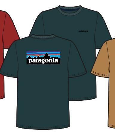 Patagonia Patagonia Mens P-6 Logo Responsibili-Tee Cascade Green P38504 Platou Sport 1