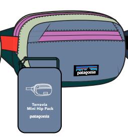 Patagonia Patagonia Terravia Mini Hip Pack Patchwork: Barnacle Blue P49448 Platou Sport 1