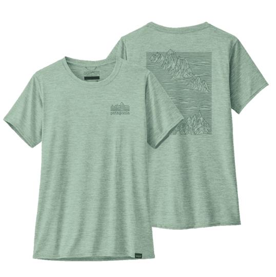 Patagonia Patagonia Womens Cap Cool Daily Graphic Shirt Strataspire: Ellwood Green X-Dye P45250 Platou Sport 1