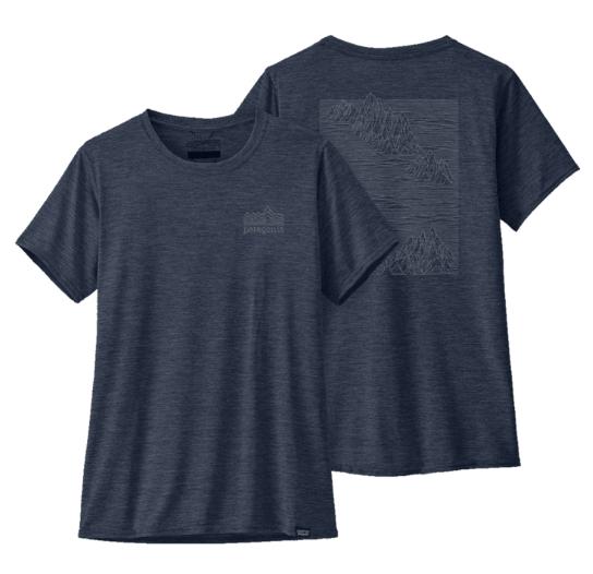 Patagonia Patagonia Womens Cap Cool Daily Graphic Shirt Strataspire: Smolder Blue X-Dye P45250 Platou Sport 1